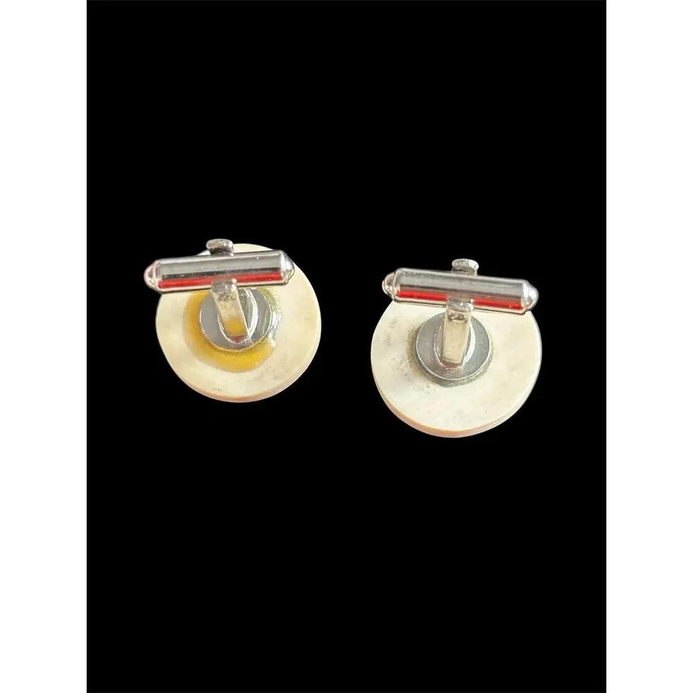 Scrimshaw Cufflinks Maritime Sailing Clipper Ship